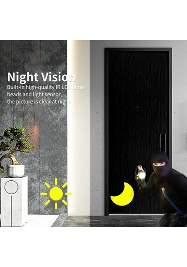 Dancemonkey Akıllı Kablosuz Video Kapı Zili - Full Hd Kamera, Gece Görüşlü, Wi-fi Bağlantılı, 2 Yönlü Sesli İnterkom