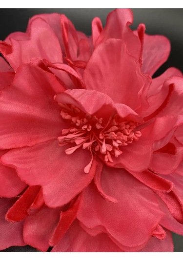 Amely Rid Kumaştan Büyük Çiçek Fiyonk Broş Tokalı 256858407 Pembe