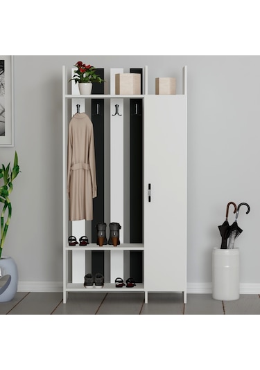 Deryadekor Pro Portmanto Beyaz