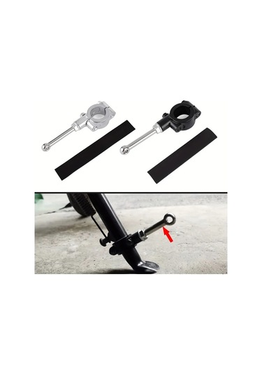 Chuangyinshop Black Evrensel 20-23mm Motosiklet Yan Sehpa Uzantısı Ayak Pedalı Cruiser Chopper Touring Dirt Bike
