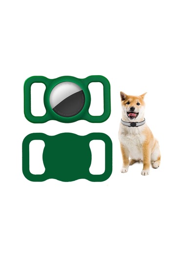 Airtag Silikon Kılıf Evcil Hayvan Tasmasına Takılan Arkası Kapalı