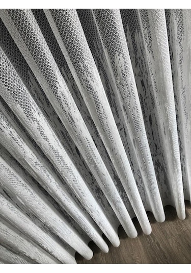 Tül Perde Etek Alev Desen 17762 Örme Kumaş Çok Renkli