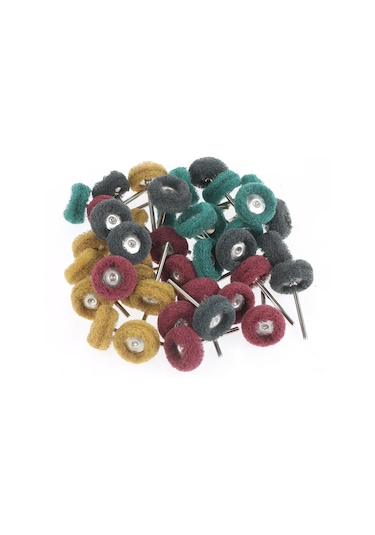 Yifomall 40 Adet T-tipi Mini Zımpara Taşlama Tekerleği - Çok Amaçlı Nylon Fiber Parlatma Başlığı