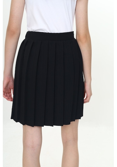 Toontoy Kız Çocuk Piliseli Okul Etek Siyah