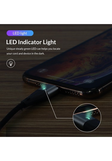 Topk Am61 2 M 3a Manyetik Kablo Hızlı Şarj C Tipi Kablo İphone Uyumlu Şarj Cihazı Veri Şarjı Mikro Usb Kablosu Hızlı Şarj Kablosu