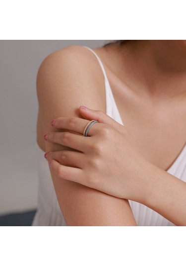 Sones Gümüş Moda Sihirbazı Elmas Kadın Yüzüğü, Boyut: 8 Gümüş Çok Renkli