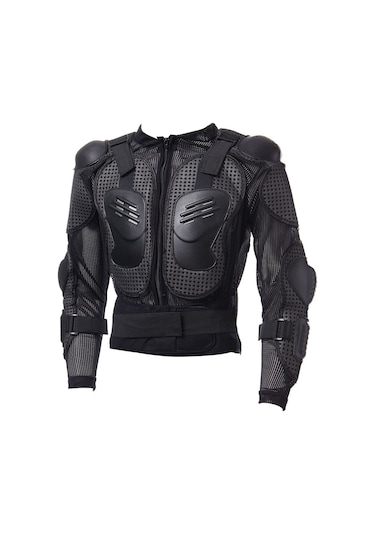 Symbee Motorsiklet Bisiklet Koruyucu Zırh Ceket, Omuz Göğüs Bel Koruma, Sıcaklığa Dayanıklı, 4xl Beden Siyah