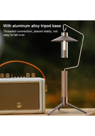 Ranyeek Kamp Masa Lambası Tutucu - Ahşap Lehimli Hafif Tasarım, Kolay Kurulabilir, Taşınabilir, Çanta İle Saçma, Cila Ahşap Rengi Lamba Hariç Çok Renkli