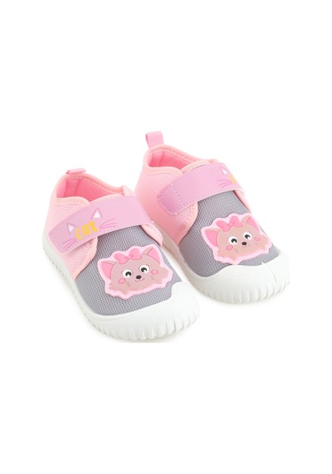 Gezer Yazlık Kız Çocuk Rahat Taban Cırt Cırtlı Ayarlanabilir Keten Günlük Ayakkabı Ga2ypm.03410.01.0ğ7.0a Gri