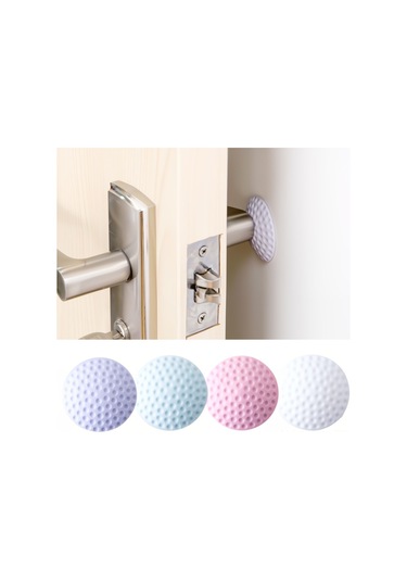 Kangvka Gümüşlü Kapı Tıkanıklığı 2 Adet - Lastik Kapı Önleyici, Duvar Koruyucu, Çarpma Ve Sarsıntı Önleyici Beyaz