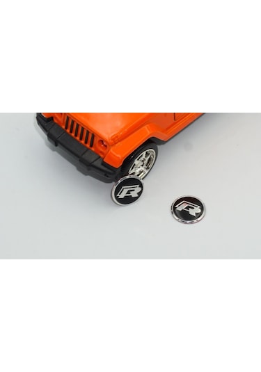 Volkswagen R Oto Anahtar 3M Metal Alaşım Logo 2Li Set
