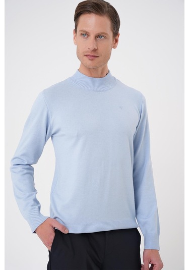 Tr 876 Slim Fit Mavi Klasik Triko Mavi