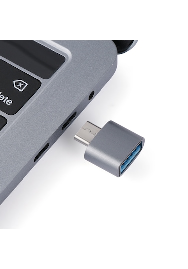 Gplus Apple Uyumlu MacBook Pc Telefon Usb Typec Çevirici Otg Gümüş