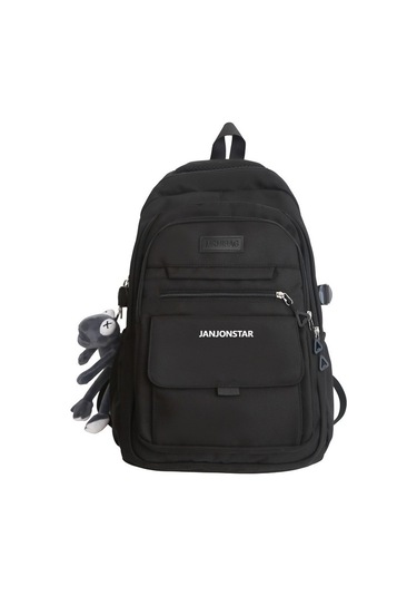 Geniş Kapasiteli Unisex Sırt Çantası, Okul Ve Günlük Kullanım İçin Ergonomik Tasarım, Üniversite Ve Ortaokul Öğrencileri İçin Şık Ve Dayanıklı Çanta, Modaya Uygun Kadın Ve Erkek Sırt Çantası Siyah