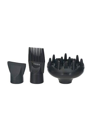 Qingmipy 3'lü Saç Kurutma Makinesi Uçları Seti - Siyah, Farklı Şekillerde, Hızlı Kurutma Ve Düz Saç Sağlar, Çoğu Makineye Uygun