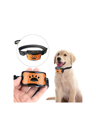 Homyl Köpekler Için Havlama Tasması 7 Seviye Turuncu