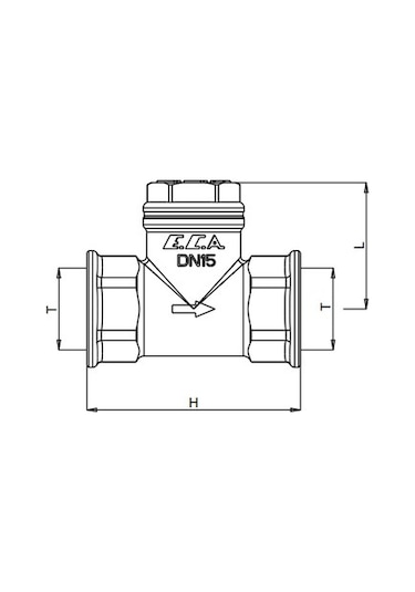 2 Adet Eca 1/2" Yatay Çekvalf 601007022