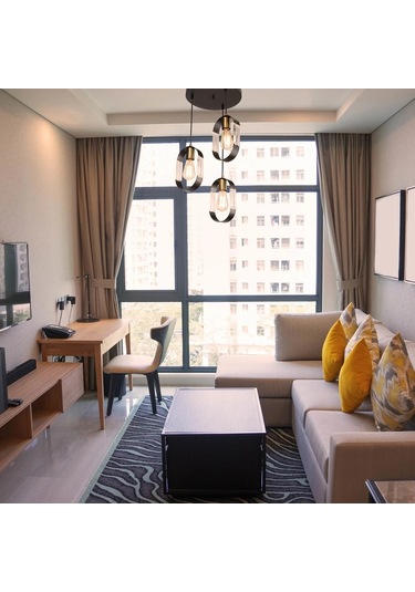 Nova 3lü Avize Çember Çok Renkli