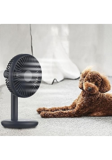 Masaüstü Fan 2000 Mah Pil Kapasitesi Usb Şarj Masası Süper Sessiz Dizüstü Soğutucu Masaüstü Fan 4 Hız Soğutma Araçları Xdefop Siyah