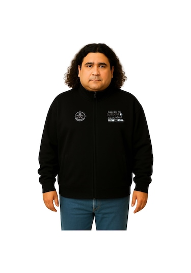 Erkek Büyük Beden 122-158 Kilo Arası İçin Uygun Pamuklu Geniş Kalıp Dik Yaka Fermuarlı Sweat Mont Siyah Erkek Büyük Beden 122-158 Kilo Arası İçin Uygun Pamuklu Geniş Kalıp Dik Yaka Fermuarlı Sweat Mont Siyah