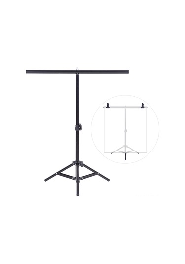 Yunboo Taşınabilir Alüminyum Fotoğraf Stüdyo Arka Plan Standı, 68cm Çubuk Ve 2 Kıskaç İle Küçük Nesneler İçin İdeal