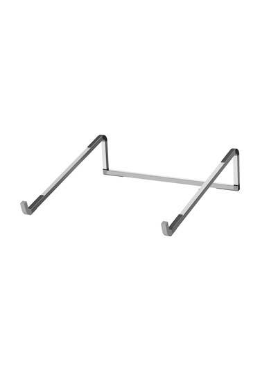 D0019 Taşınabilir Katlanabilir Masaüstü Dizüstü Bilgisayar Standı Alüminyum Alaşımlı Dizüstü Soğutma Braketini Yükseltin - Gümüş