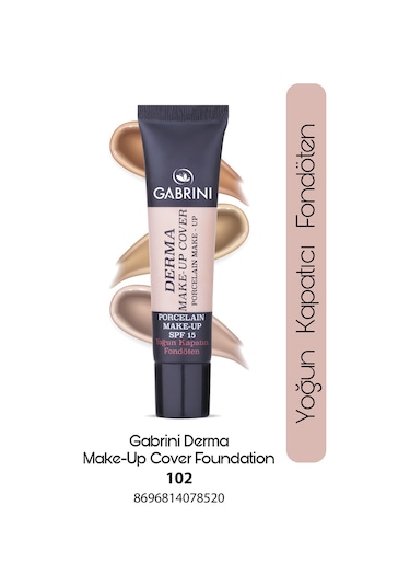 Gabrini Fondöten Derma Make Up Cover Fondöten No:102
