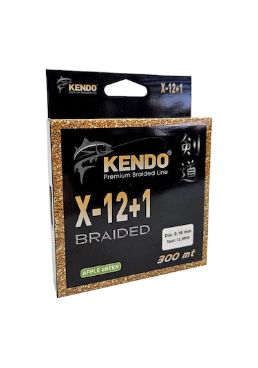 Kendo X-12+1 Braided 300m Apple Green Örgü İp 0,25mm
