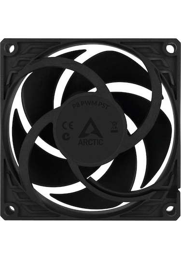 Arctic P8 Pwm Pst 80Mm Siyah Kanat Siyah Çerçeve Kasa Fan