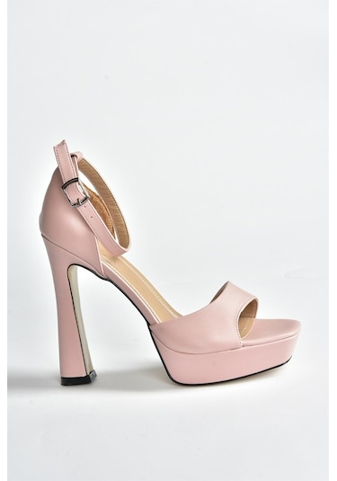 Fox Shoes Pudra Platform Topuklu Kadın Ayakkabı K404580109