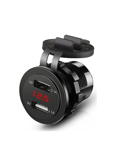 Kebidumeiçift Usb Araç Şarj Soketi 12v-24v - Araba, Tekne, Rv, Motosiklet İçin Ildistribütör Garantili