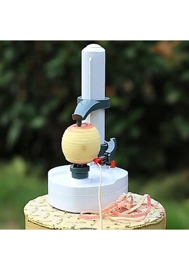 Novahub Elastik Kalınlık Ayarlı Beyaz Elektrikli Soyucu, Otomatik Meyve-sebze Soyucu, Mutfak Aracı, Kullanıcı Dostu Tasarım Beyaz