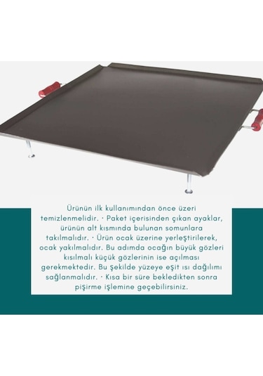 Ocak Üstü Kare Sac Bazlama Börek Katmer Sacı