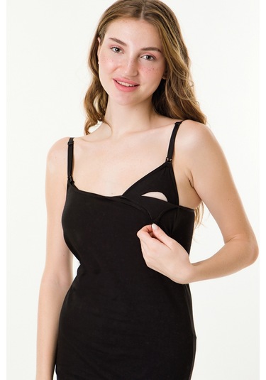 Hamile Emzirme Atleti Kaplı Siyah