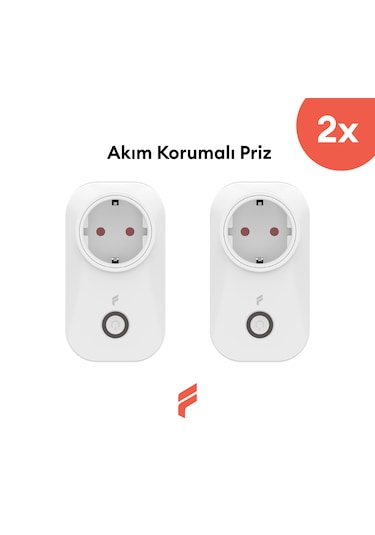 Akıllı Akım Korumalı Priz 2'li Set 16 Amper , Wifi