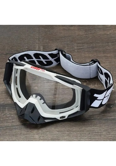 Gajeena Motorcycle Güneş Gözlüğü - Abs Kasa, Pc Lens, Rüzgar Toz Koruması, Uv Filtre, Elastik Ayarlanabilir Kaymaz Kayış - Unisex Outdoor Spor