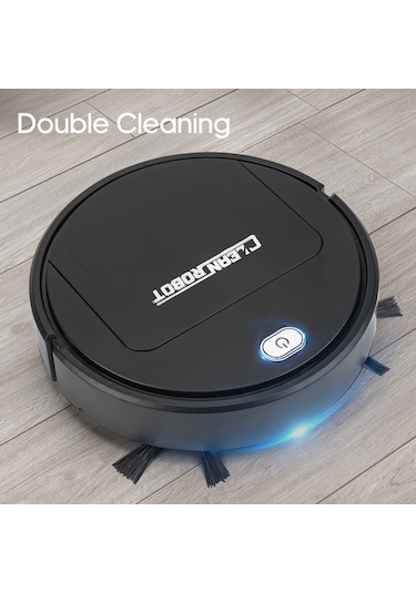 Reedark Gs250 Siyah Akıllı Robot Süpürge: Süpürme, Vuruş Ve Mopping 3'ü Birinde, Otomatik Engellere Kaçınma, 90 Dakika Kullanim Süresi Siyah