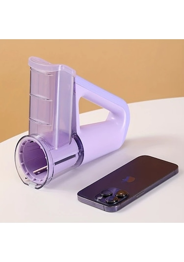 Honeybeeshop Çok Fonksiyonlu Yeşil Elektrikli El Tipi Sebze Doğrayıcı Usb Şarjlı Paslanmaz Çelik Bıçaklar Abs Gövde Patates Dilimleyici Yeşil