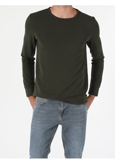 Colin'S Regular Fit Haki Erkek Tişört Cl1057212_Q1.V1_Kha Haki