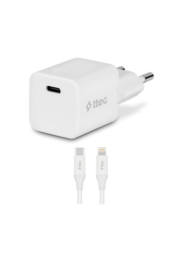 Ttec Smart Charger Pro Pd 20w Şarj Aleti Type-c Şarj Adaptörü + Type-c To Lightning Kablo Beyaz-2scp01lb Beyaz