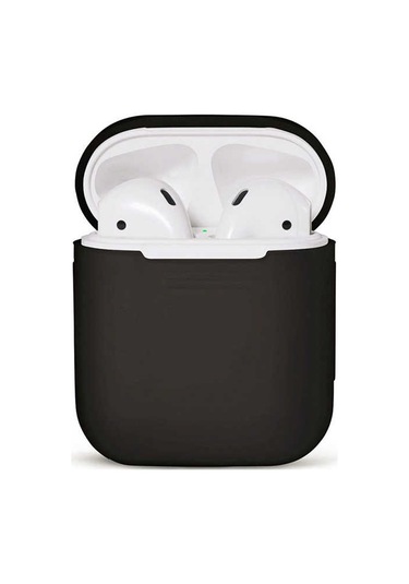 Airpods Uyumlu Zore Standart Silikon Kılıf Siyah