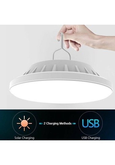 Güneş Işığı Şarj Edilebilir Parlaklık Asılı Yüksek 120led 2000lm Dış Mekan İçin Güneş Işığı Kamp Feneri B Çok Renkli