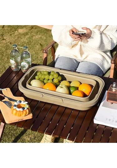 Xiaaokeji Katlanabilir Depolama Sepeti Seti, Wilderness Sailor Piknik Sepeti B Yeşil