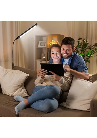 Willowhaven 1 Adet Usb Güç Kaynaklı 3 Ayarlı Karartılabilir Ayarlanabilir Parlaklık Esnek Gooseneck 96 Led Gece Lambası Siyah Yer Lambası