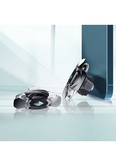 1çift Alloy Transparent Mehanik Düğmeleri Mobil Telefon Yardımcı Oyun İdare Oyunu Periferik