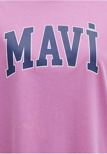 Mavi - Mavi Logo Baskılı Pembe Tişört 1600843-71033 Pembe