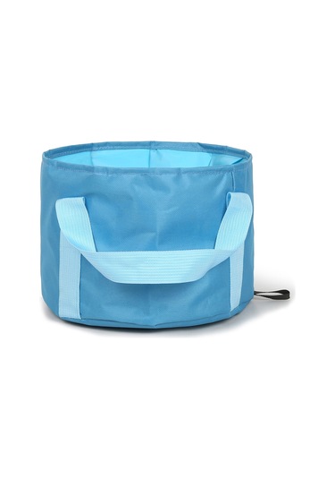 Taşınabilir Katlanabilir Katlanır Seyahat Kamp Su Konteyneri Lavabo - Mavi