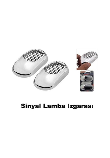 Carub Sinyal Çerçevesi Izgaralı ABS Krom Nikelaj 2li BR2941701