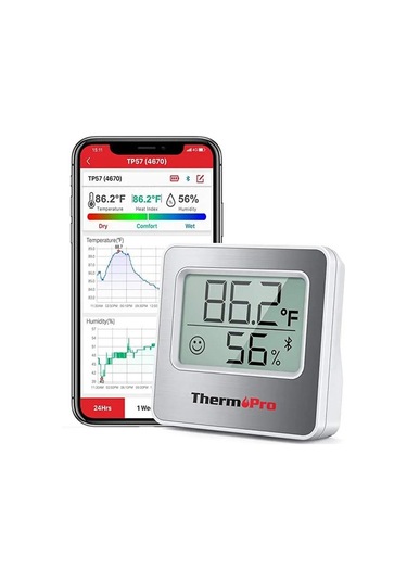 ThermoPro TP357 Akıllı İç Mekan Sıcaklık ve Nem Ölçer Termometre - T09414