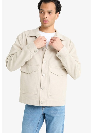 Defacto Relax Fit Düğmeli Cepli Denim Ceket F8273ax25aubg766 Bej Defacto Relax Fit Düğmeli Cepli Denim Ceket F8273ax25aubg766 Bej